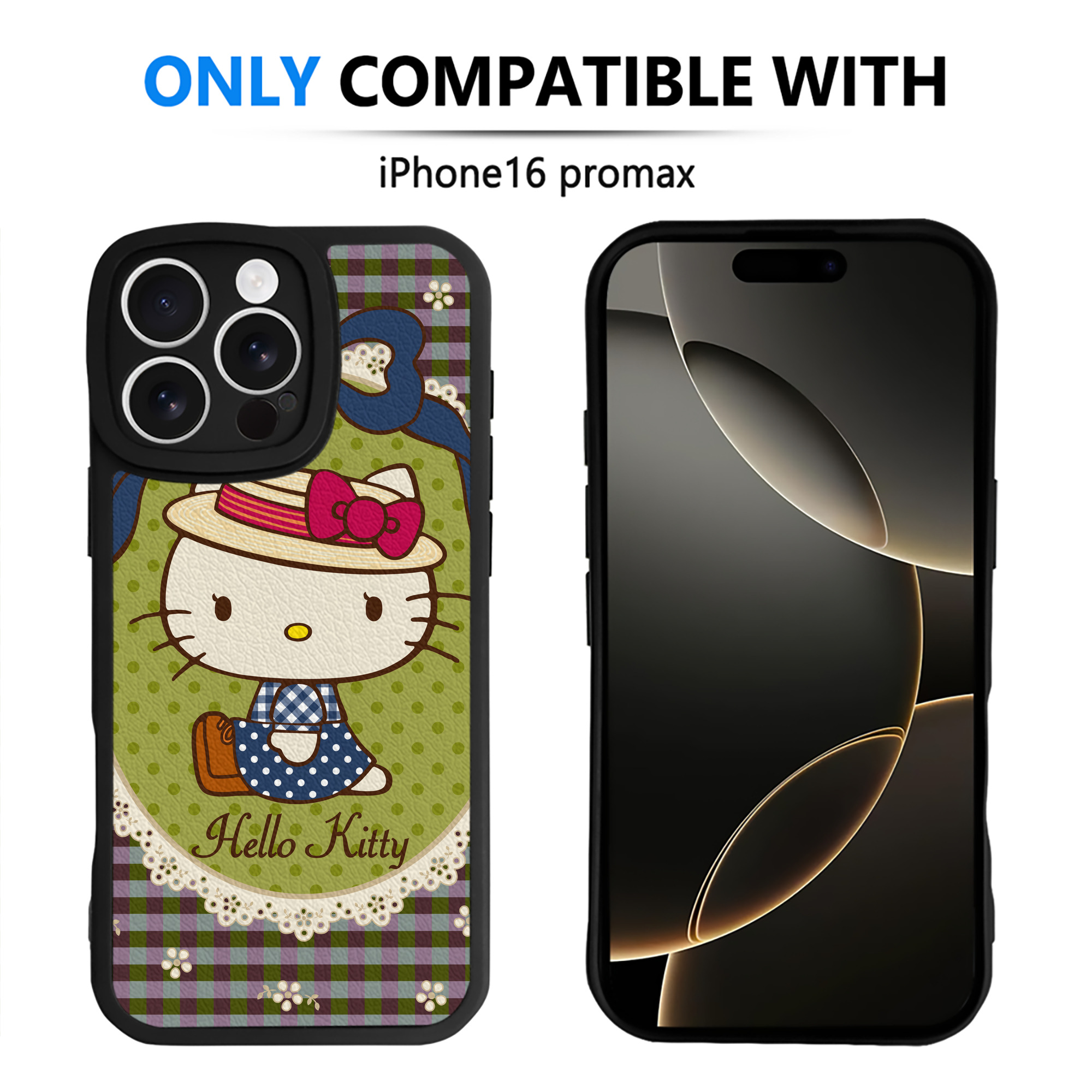 （画像用） Hello Kitty ハローキティ 【iPhone 16シリーズ対応】シリコンスマホケース（レザー調） 材質：シリコン
